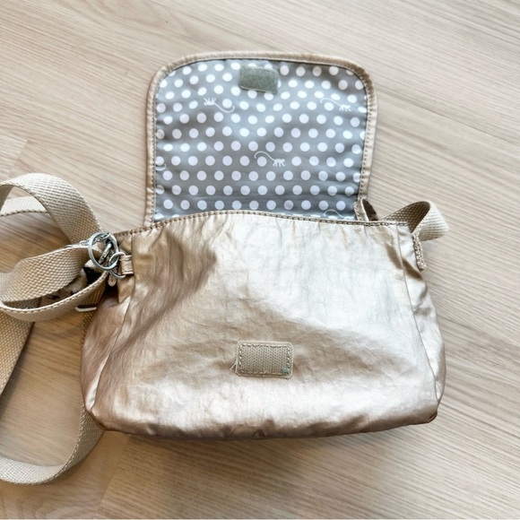 Kipling Sabian Metallic Gold Crossbody Purse - Picture 7 of 8
